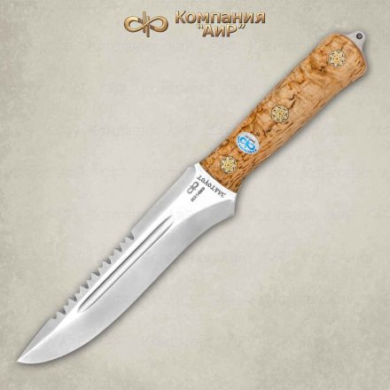 Нож АиР Ирбис ЦМ рукоять карельская береза, клинок 50х14мф, AIRF0000005905