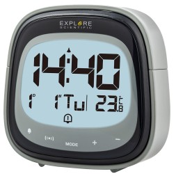 Часы цифровые Explore Scientific Dual с будильником черные, 75896