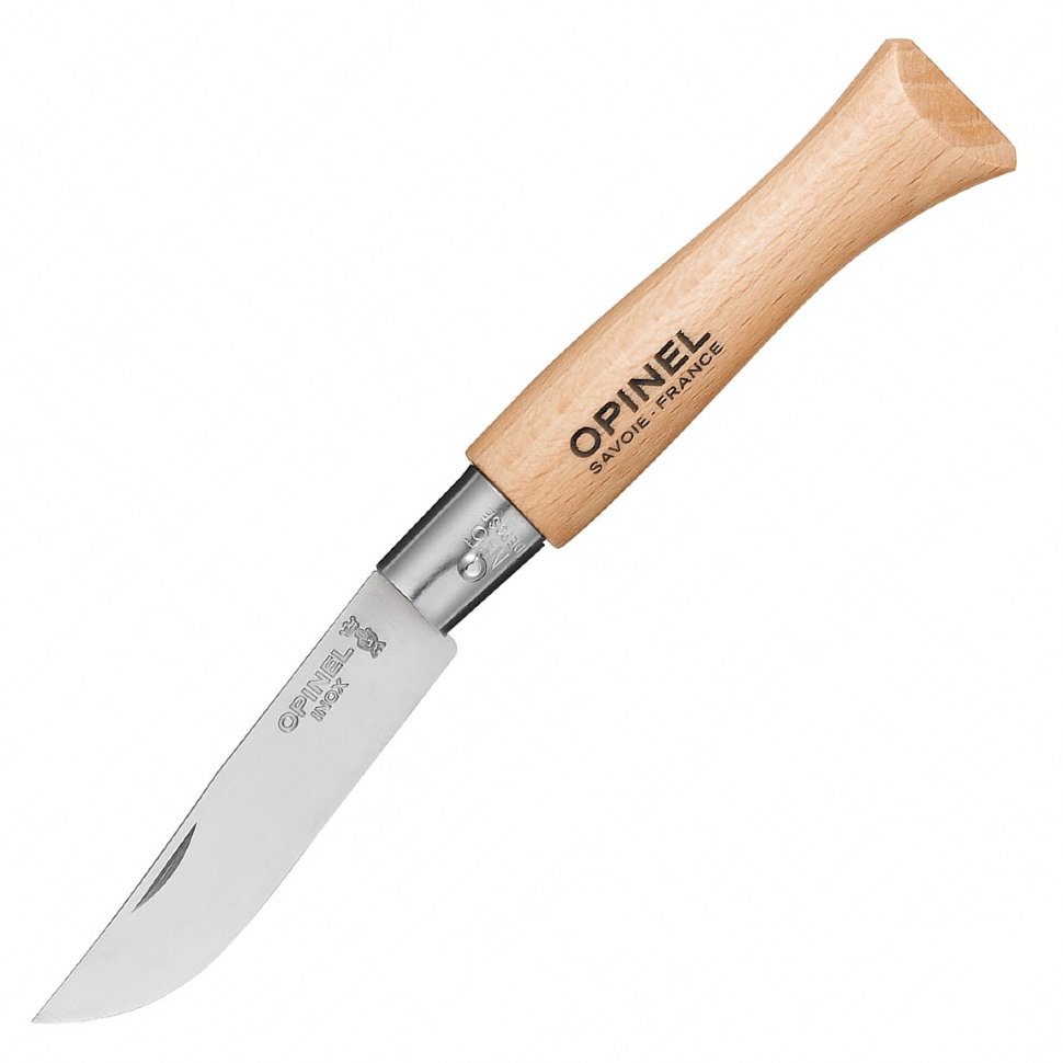 Нож складной Opinel №5, нержавеющая сталь, рукоять из бука