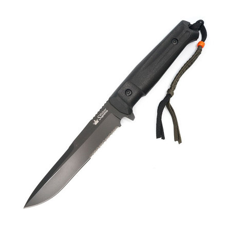 Нож Kizlyar Supreme Alpha D2 B-Titanium Serrated