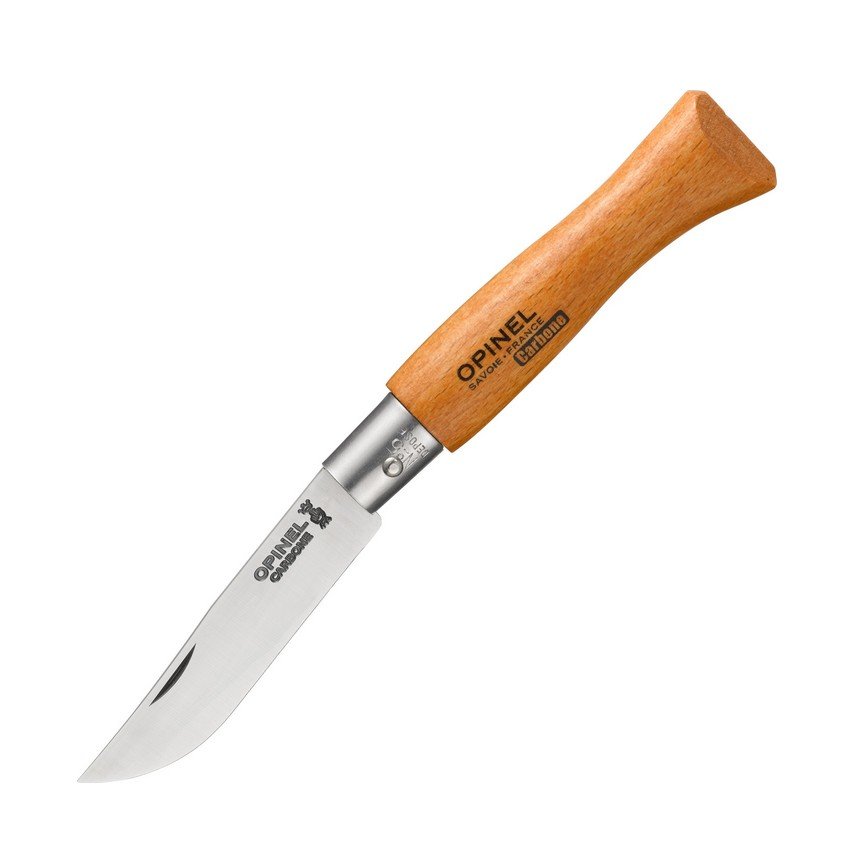 Нож складной Opinel №5, углеродистая сталь, рукоять из дерева бука