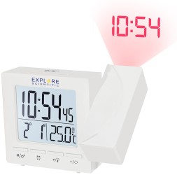 Часы цифровые Explore Scientific с проектором и термометром белые, 75898