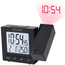 Часы цифровые Explore Scientific с проектором и термометром черные, 75897