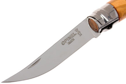 Нож филейный Opinel №8, нержавеющая сталь, рукоять оливковое дерево, 001144