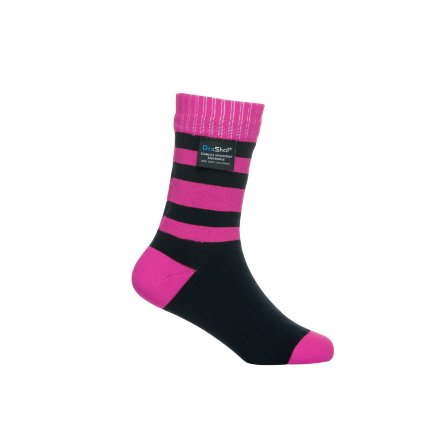Водонепроницаемые детские носки DexShell Waterproof Children Socks розовый/черный M (18-20 см)