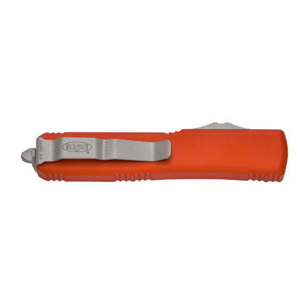 Нож автоматический Microtech Ultratech S/E клинок CTS-204P stonewash рукоять алюминий оранжевый (121-10OR)