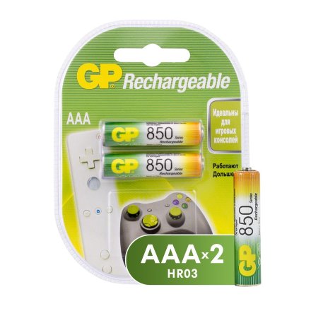 Аккумулятор GP 85AAAHC AAA NiMH 850mAh (2шт/блистер), 558957