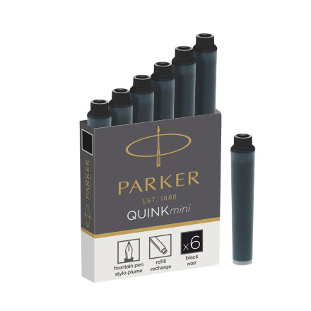 Чернила Parker (картридж) черный 6 шт в упаковке, 1950407