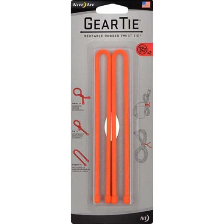 Гибкие стяжки NiteIze Gear Tie 12&quot;, 2 шт., оранжевый, GT12-2PK-31