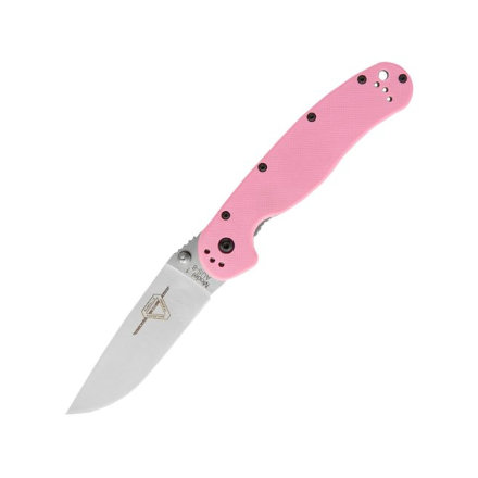 Нож Ontario RAT-1 рукоять розовая, клинок черный, 8866