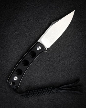 Нож SENCUT Fixed Blade Waxahachie 9Cr18MoV Steel Satin Handle G10 Black