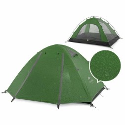Палатка Naturehike P-Series NH18Z044-P 210T65D четырехместная, темно-зеленая, 6927595762646